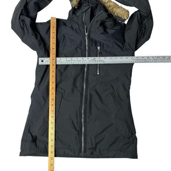BURTON Dry Ride Black Jacket Snowboard Ski Winter Removable Hood Size Small - Picture 7 of 13